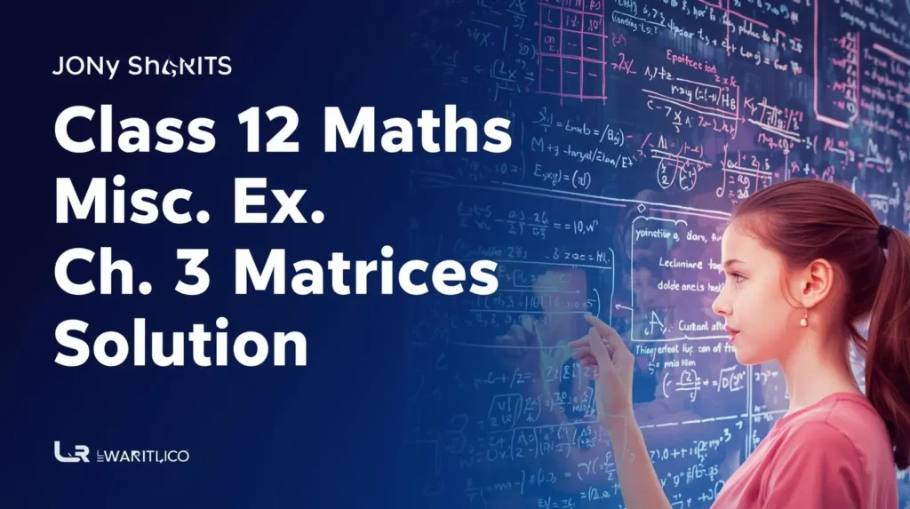 Class 12 Maths Misc. Ex. Ch 3 Matrices Solution