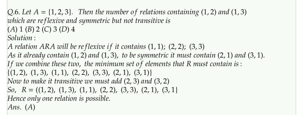 Q.6. NCERT Class 12 Maths Chapter 1 Miscellaneous Exercise solution